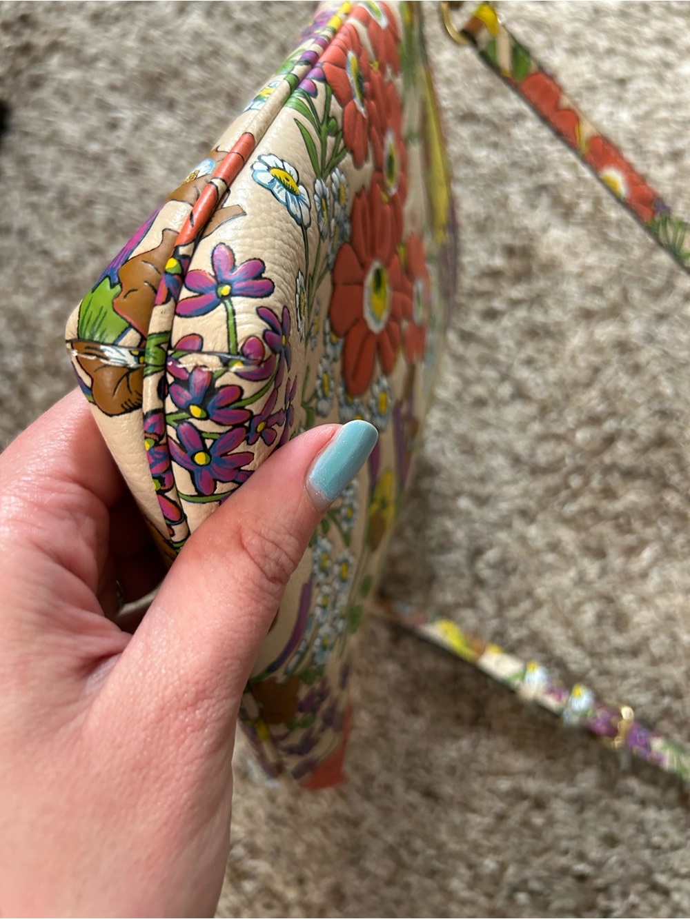 Coach Studio Kitt hipster crossbody in Garden Floral ivory embossed leather - Picture 5 of 9